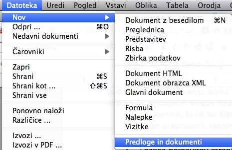 Delo si olajšamo tako, da za vsako takšno besedilo nastavimo svoj slog (angl. Style) določimo pisavo, poravnavo, razmike, obrobe.