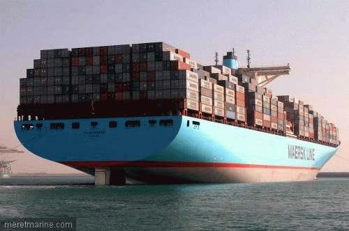 Εικ. 3: Το µεγαλύτερο πλοίο µεταφοράς Ε/Κ, Emma Maersk [5] Τα σηµαντικότερα µειονεκτήµατα που εµφανίζουν τα Ultra Large Container Ships είναι: 1.