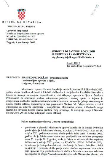 Pribolπan je tako vraêen na svoju egzekutivnu poziciju, a dogovorenu stimulativnu otpremninu ionako nikad nije ni primio.