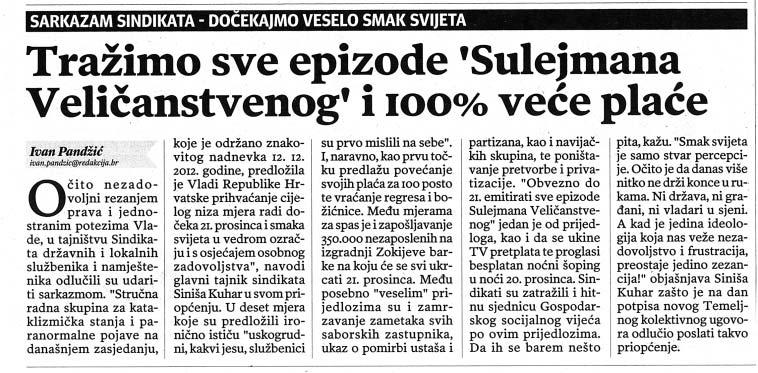 Dræavna uprava Odbor pravosuapplea predlaæe izmjene Uredbe o nazivima radnih mjesta (SDLSN, 18. prosinca 2012.) U Zagrebu je 22.