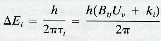 طول عمر حالت پایه برابر است با: i =( B ij U +Ki) -1 عدم قطعیت در تراز پایه: Spectral