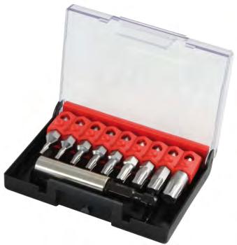 - ΤΤ27 - ΤΤ30 - ΤΤ40 NAREX 857000 Set of Safety Bits 1/4" in a Holder - 7pcs ΣΕΤ 6 Μύτες ΕΞΑΓΩΝΑ -