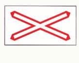 Правила саобраћаја Андрејин крст Овај знак се поставља на удаљености од 5 m од најближе железничке шине, а ако је то немогуће, онда се поставља на одстојању не мањем од 3 m и не даље до 10 m испред