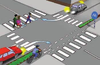 (На путу са једносмерним саобраћајем коловозна трака, односно коловоз су једна иста површина). Пример: Теретно возило долази са пута са једносмерним саобраћајем и скреће удесно.