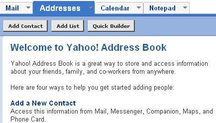 Ghi địa chỉ vào sổ chọn chức năng Addresses Chương trình thư của Yahoo có hổ trợ sổ lưu địa chỉ thư rất tiện dụng. Chúng ta làm quen với các khái niệm sau: Contact Address: địa chỉ người cần liên lạc.