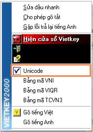 Chuyển đổi chế độ nhập tiếng Việt: Kích chuột tại biểu tượng VietKey trên thanh TaskBar, nếu biểu tượng VietKey: Hiển thị chữ V đỏ trên nền vàng thì cho phép gõ tiếng Việt.