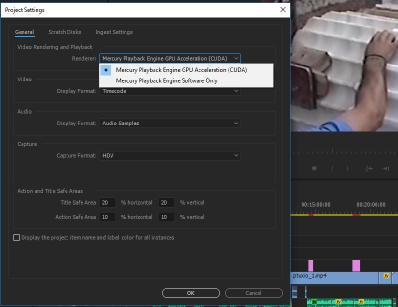 Εικόνα 4-2: Η επιτάχυνση με GPU Υψηλής ανάλυσης υποστήριξη βίντεο: Το Adobe Premiere Pro υποστηρίζει κωδικούς HDV, AVCHD, XDCAMHD, DVCPROHD, D5-HD, H.