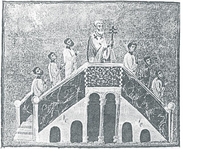 Нагорчино, фреска, сцена Уздизања крста, 1318.