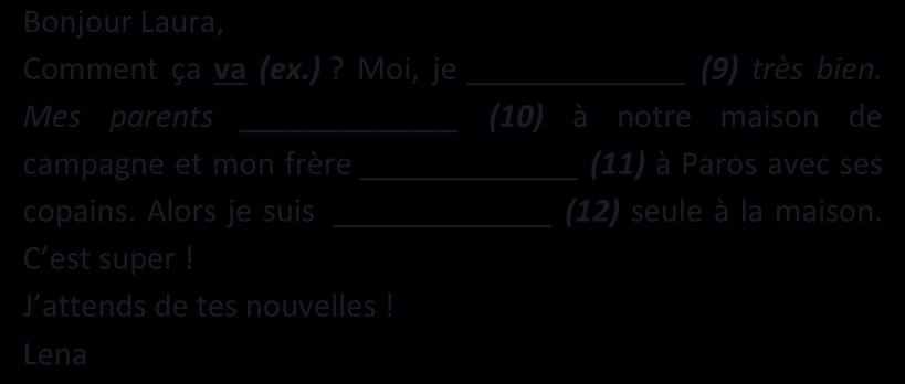 Lena Item 9 A B C D E Item 10 A B C D E Item 11 A B C D E Item 12 A B C D E Β3.