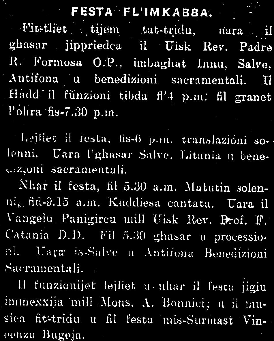 John Galea B.A. Lic.D. Rev. Christopher Galea Antifona Hodie Maria. Hodie Maria Illum Marija Ver ni telg et fis-sema, ifir u, g ax qieg da ssaltan ma Kristu g al dejjem. Referenzi:- 1.