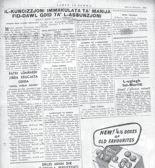 Tag lim fuq il-kobor tal-madonna minn Joseph Farrugia Fl-okkaΩjoni tal-150 sena mill-proklamazzjoni tad-domma ta l-immakulat Konçepiment ta Marija