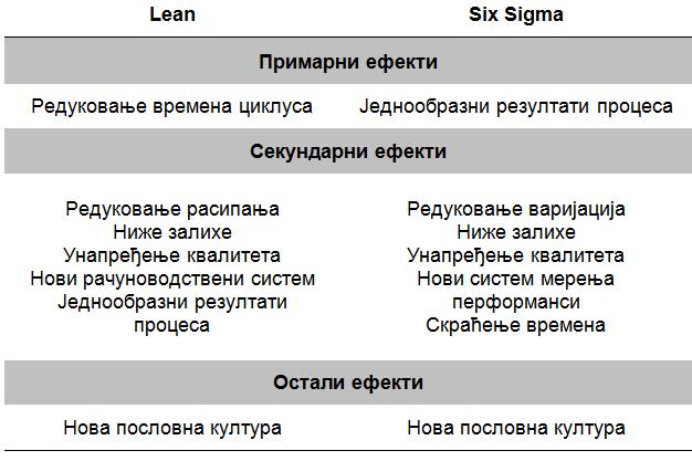 Процес је интерно вођен, али уз подршку екстерних експерата и базиран на DMAIC методологији. Реч је о континуираном процесу специфичних унапређења са малим или великим инкременталним променама.