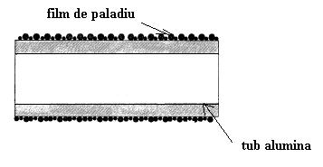 Fig.I.2. Suportului tubular de aluminiu modificat Tubul de alumina a fost caracterizat initial prin microscopie electronica de baleiaj. In figura I.