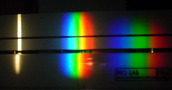 5. Prepustnost barvnih filtrov 5 red N lega levo [cm] lega desno [cm] x N,levo [cm] x N,desno [cm] x N [cm] β N [ ] a [µm] 0 50 50 0 0 0 0 / 1 2 Ugasnite laser, ga umaknite in prižgite plinasto