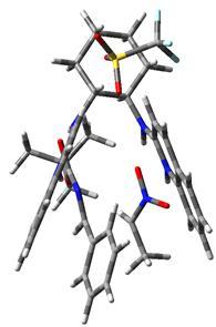 Figure 45. ωb97x-d/6-31g(d) calculated enantiomeric and diastereomeric transition states for addition reaction of monoalkylated nitronate to N-Boc phenylaldimine in presence of counterion. 3.
