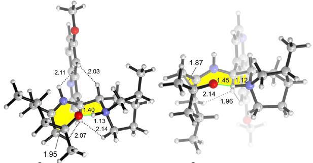 Figure 25. Lowest energy stereoisomeric transition states of cinchona alkaloid mediated intramolecular aldol reaction.