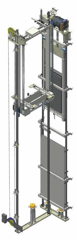 Atlas Premium TECHNICAL ADVANTAGES ΤΕΧΝΙΚΑ ΠΛΕΟΝΕΚΤΗΜΑΤΑ Galvanised counterweight frame 2:1 traction galvanised car sling.