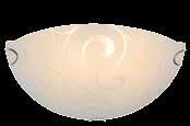 187) Επίτοιχο μεταλλικό φωτιστικό με γυαλί βαμμένο λευκό εσωτερικά, διακοσμημένο από κρύσταλλα και διάφανες