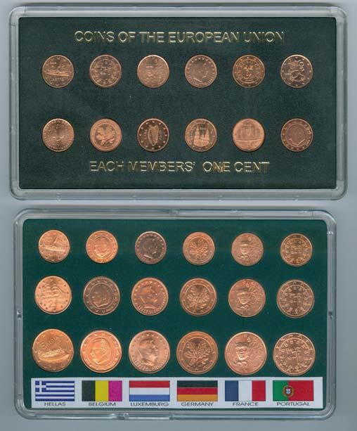 Τα νομίσματα είναι ακυκλοφόρητα, από σειρές της Τράπεζας της κάθε χώρας.