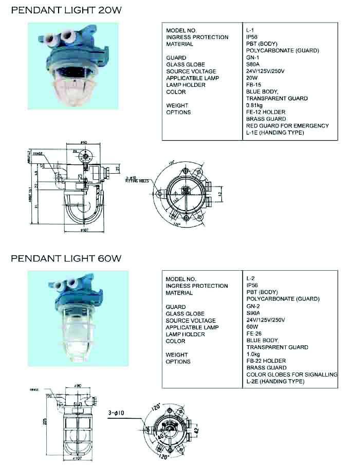 Watertight&VibrationProofPendantLight S p e c i f i c a t i o n s u b j e c t t o c h a n g e w i t h o u t p r i o r n o t i c e ASECINDUSTRIESPTELTD No.