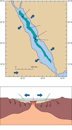 ΟΙ ΩΚΕΑΝΙΕΣ ΕΠΙΣΤΗΜΕΣ ΓΕΩΛΟΓΙΑ Η Ερυθρά θάλασσα Η Ερυθρά θάλασσα (Εικόνα Β3-1α) είναι, σε γενικές γραμμές, ορθογώνια λεκάνη μήκους περίπου 1.