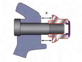 Για ένα επαρκές κεντράρισμα, το μήκος της γλωττίδας καθοδήγησης πρέπει να είναι 5 mm ή περισσότερο κατά τη μονή τοποθέτηση ή 1x πάχος δίσκου + 5 mm κατά τη διπλή τοποθέτηση, εξαιρουμένων των