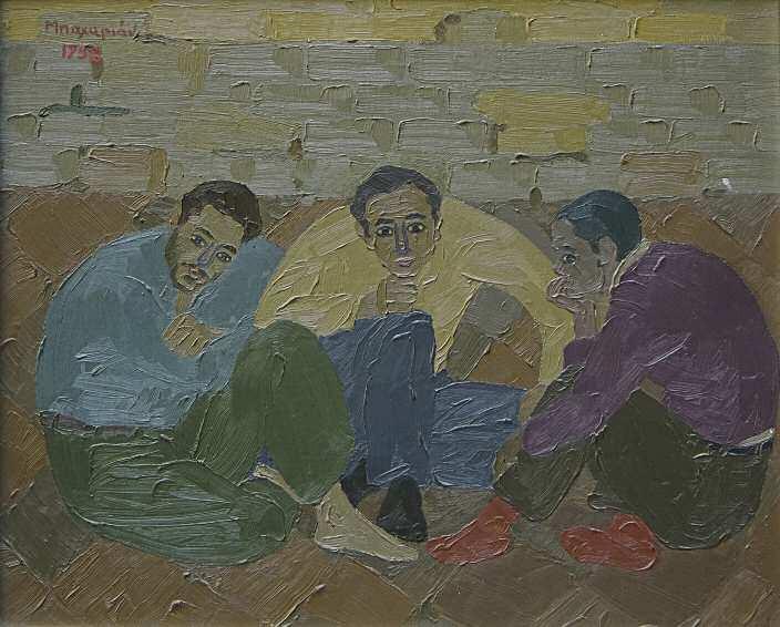 64. ΠΑΧΑΡΙΑΝ Ασαντουρ (1924-1990) Τρείς φίλοι 1958 Λάδι σε καμβά 38 47 εκ υπγρμ & με χρνλγ. π.