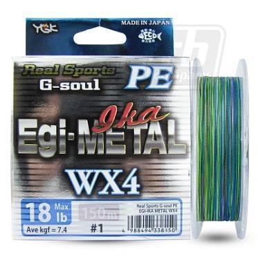 106 G-SOUL Egi METAL WX4 (χρώμα: πoλύχρωμο) Πολύχρωμο, τετράκλωνο νήμα spinning,