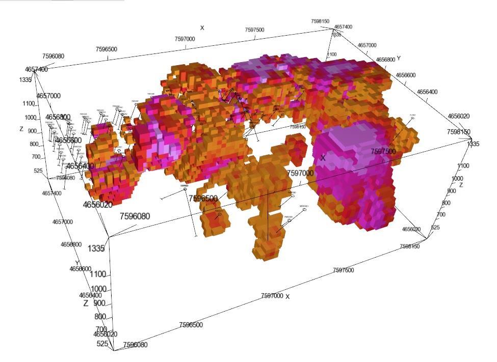 Слика 50. 3Д модел на Au со поглед од ЈИ Figure 50.