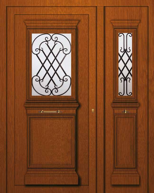 traditional door panels 5048 One glass rice type with rhomb rail Ένα τζάµι ρυζάκι µε κάγκελο