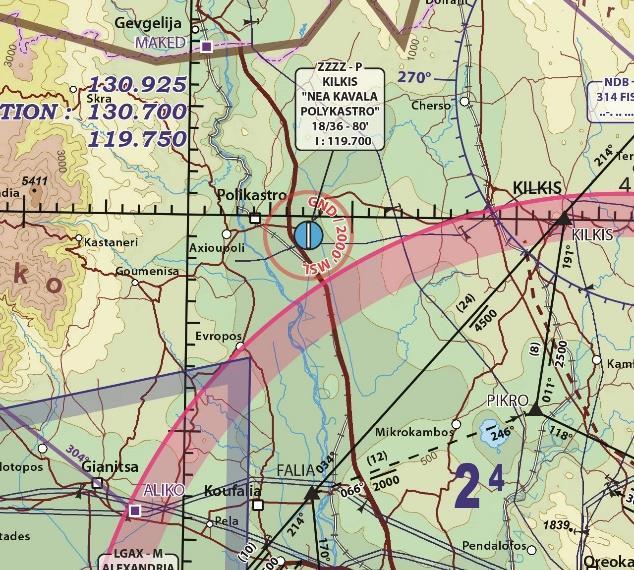 Παράρτημα 1 Χάρτες Πεδίου Προσγείωσης Νέας Καβάλας και Τερματικής Περιοχής LGTS Σημείο