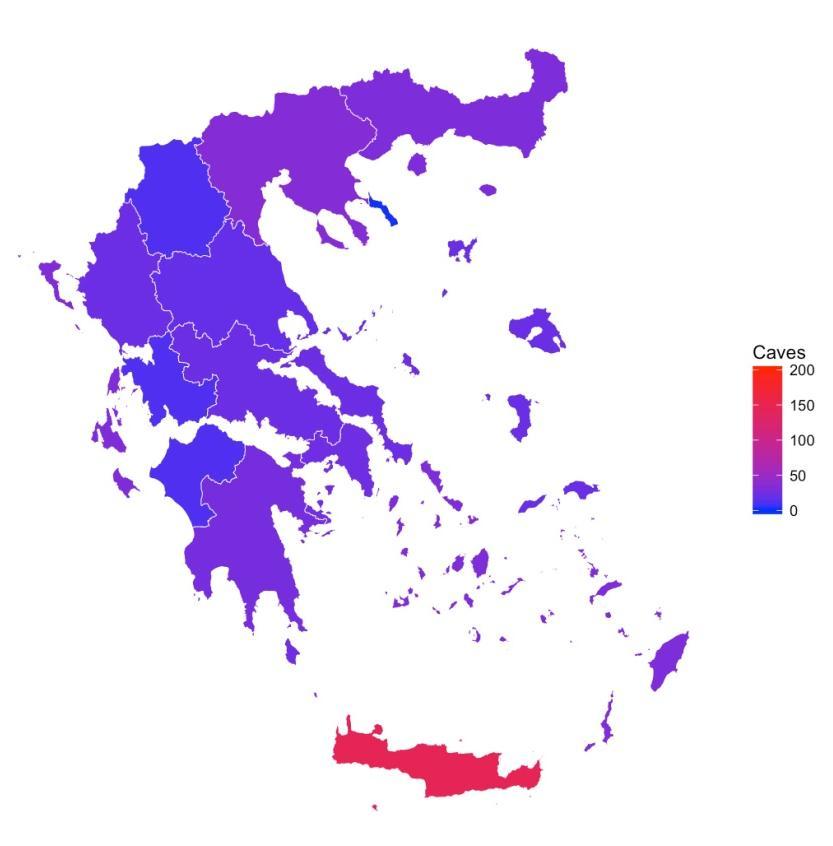 Αριθμός σπηλαίων Ερευνημένα σπήλαια στην Ελλάδα Περιφέρειες Καλύτερα