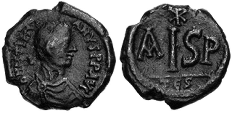 Ni{ i Vizantija VII 401 Сл. 7 16 нумија, Јустинијан I. (ковница Солун) Fig.