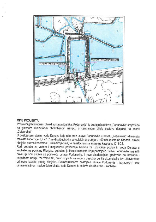 Rekonstrukcija ustave Podunavlje, izgradnja nove ustave Podunavlje i izgradnja dvije nove Vrsta projekta: Izvedbeni projekt