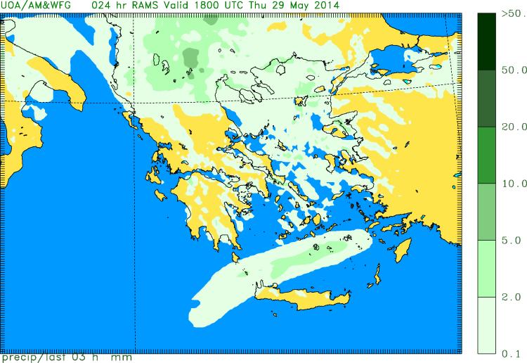 ισχυρή (Σχήμα 5.17). Η θερμοκρασία ωστόσο παρατηρείται αυξημένη, με τιμές από 18,2 ο C έως και 27,1 ο C.