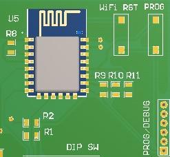 Σχήμα 3-40: Απεικόνιση του WiFi modem και των συνδεσμολογιών του σε 3D 3.7.2.3 SIM900A Όπως έχει επισημανθεί το SIM900 είναι ένα module που προσφέρει υπηρεσίες πάνω στο δίκτυο κινητής τηλεφωνίας.