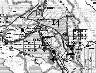 privredne infrastrukture podignute van industrijske zone, posebno uz Jadransku magistralu i zaštite okruženja (B).