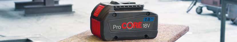 Η νέα διάσταση ισχύος It s in your hands Bosch Professional Nέες εκδόσεις ProCORE18V NΕO Γωνιακός τροχός GWS 18V-125 SC Bosch Professional με ρύθμιση στροφών και συνδεσιμότητα KICKBACK SPINDLE LOCK