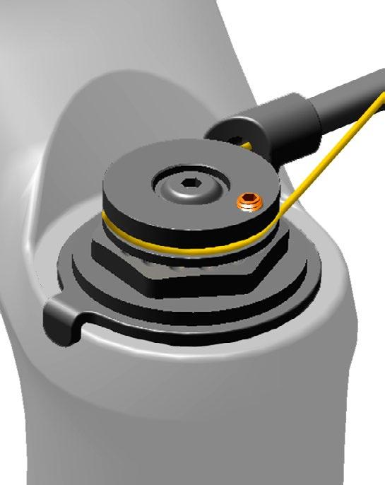 Turnkey and Motion Control - RL 1 Use a.5 mm hex wrench to loosen the cable spool bolt 1/4 turn. Thread the cable through the cable spool.