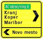 Znak se postavlja neposredno na vrh prometnega otoka. 3400 znaki za vodenje prometa Smeri cest do prometnih ciljev.