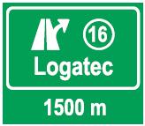 Potrditev smeri za križiščem ali izvozom s ceste. 3413 Potrditev smeri Na znaku je dopusten napis z največ sedmimi prometnimi cilji.