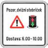 Obvestilo o napravi za preprečevanje nadaljnje vožnje z motornimi vozili. 3504 Naprava za preprečevanje vožnje 3504-1 Velikost znaka: 600 x 600 ali 400 x 400 mm.