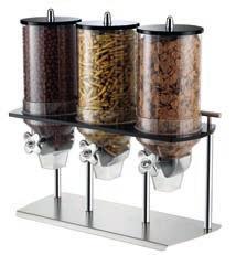 cereal dispenser 3 χ 6L dark beech base Vario διαν.