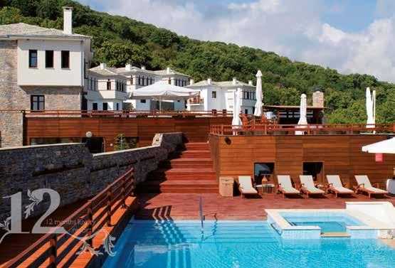 132 H H H H H 12 Months Luxury Resort ΤΣΑΓΚΑΡΑΔΑ - ΠΗΛΙΟ Πολυτέλεια σε υψόμετρο 450 μέτρων Το 12 Months Luxury Resort αποτελείται από 4 «συνοικίες», που πήραν το όνομά τους από τις εκκλησίες της