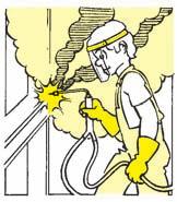 1. nodaļa. KAS IR DARBA HIGIĒNA? 15 Dūmi ir aerosols, kas veidojas degšanas procesā. Dūmu sastāvā var ietilpt metālu savienojumi, piemēram, metināšanas aerosoli.
