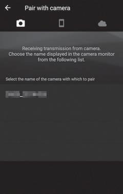 6 Έξυπνη συσκευή: Κτυπήστε ελαφρά το όνομα της φωτογραφικής μηχανής στο πλαίσιο διαλόγου «Pair with camera (Σύζευξη με φωτογραφική μηχανή)».