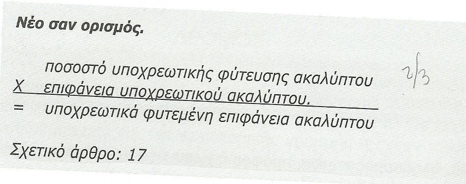 Ποσοστό υποχρεωτικής φύτευσης ακαλύπτου