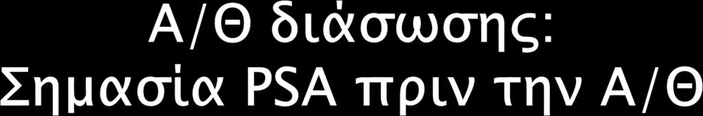 PSA<0,5 PSA 0,5-1 PSA 1-1,5 PSA>1,5 6 έτη ελεύθεροι ΒΥ: 48% όταν