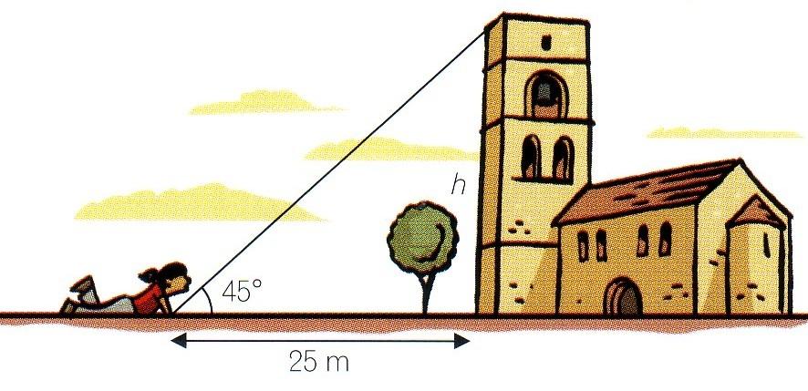 19.3- Calcula a altura da torre se vemos a parte alta cun