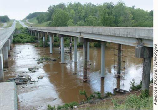 Εικόνα 6: Οψη της γέφυρας (Chatham County bridge) είναι στα τελικά στάδια περικάλυψης με
